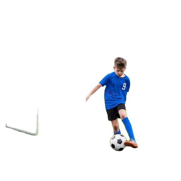 Fodboldmål Sæt, Bærbar 12x6 FT Ramme, Vejrbestandig Metal Konstruktion, Inkluderer Jordspyd
