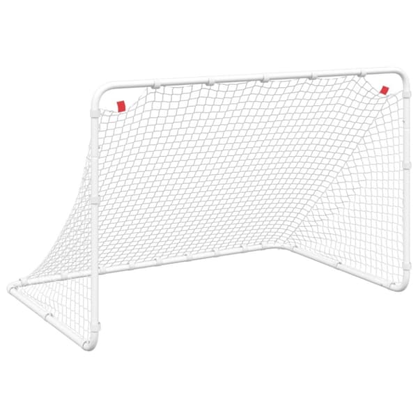 Fotbollsmål vit 122x81x81 cm stål