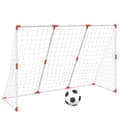 Miniatyrbild 2 av 2: Barnfotbollsmål med bollar 2-i-1 vit 184x64x124 cm
