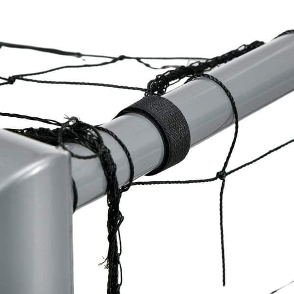 Rootz fodboldmålsæt - Bærbart fodboldnet - Vejrbestandigt fodboldnet - Robust stålramme - Nem montering - 240 cm x 85 cm x 160 cm