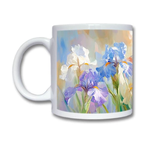 Blomma Iris Målning Mugg