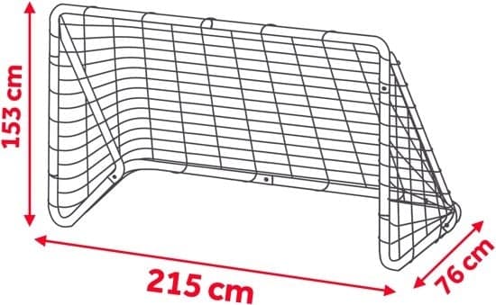 Professionell utomhusfotbollsmål med målnät - 215x153x76 cm, Hållbart & Lättvikt