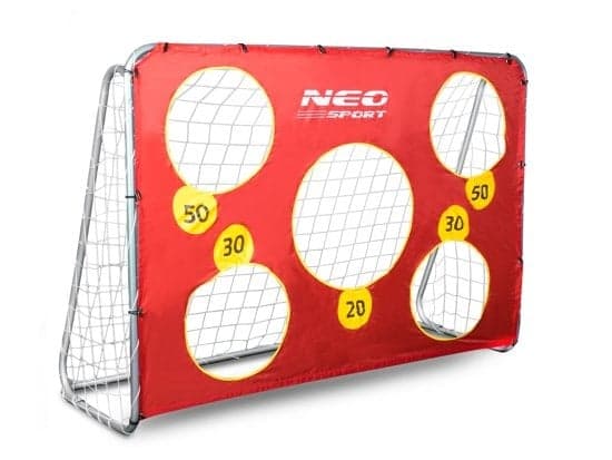 Kompakt fodboldmål med målnet til voksne - 215x153x76cm, holdbart polyethylen, nem montering