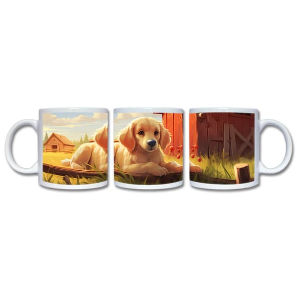 Tegneserie Golden Retriever Hund Krus