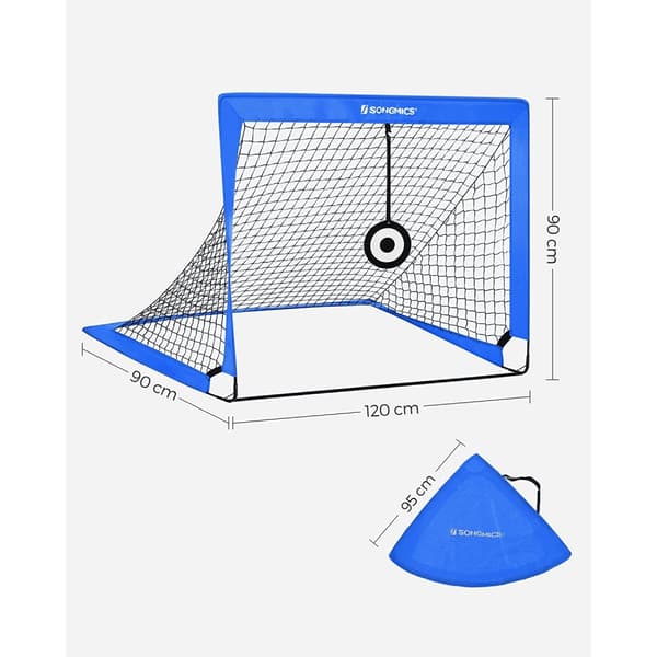 Fodboldmål, SONGMICS, 90x120x90 cm, Blå