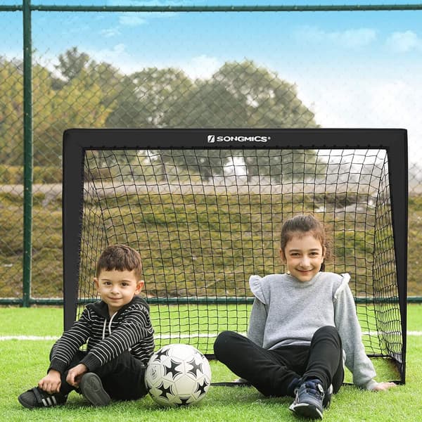 Fotbollsmål, SONGMICS, 120 x 80 x 80 cm, Svart