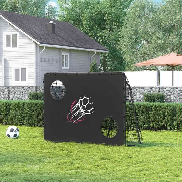 Fodboldmål, SONGMICS, 215x76x150 cm, Sort