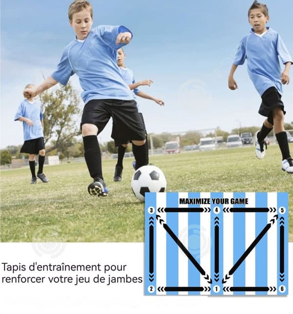 INN Fotbollsträningsmatta 60x90cm blå Bullerdämpande fotbollsmatta i silikon träningsmatta
