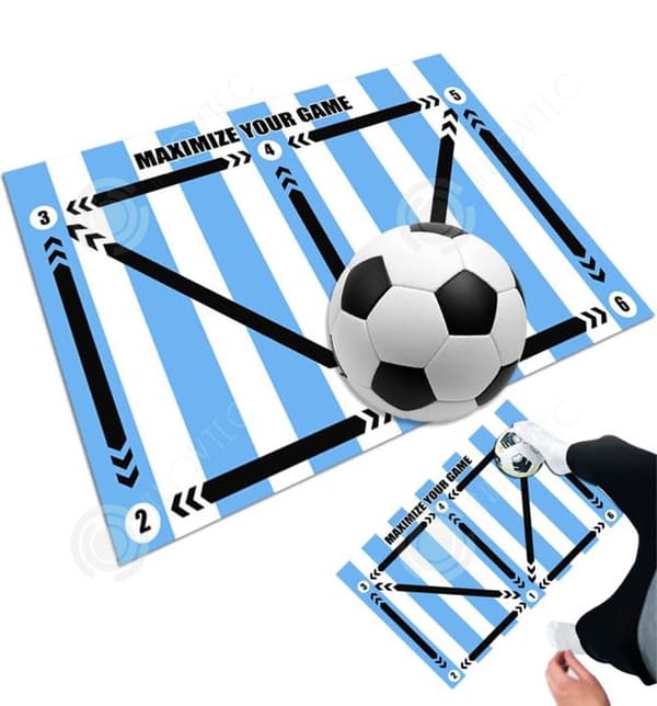 INN Fotbollsträningsmatta 60x90cm blå Bullerdämpande fotbollsmatta i silikon träningsmatta