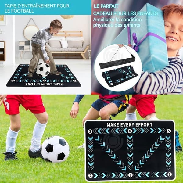 INN Fotbollsträningsmatta 60x90cm Bullerreducerande Fotbollsmatta Silikon Träningsmatta Svart