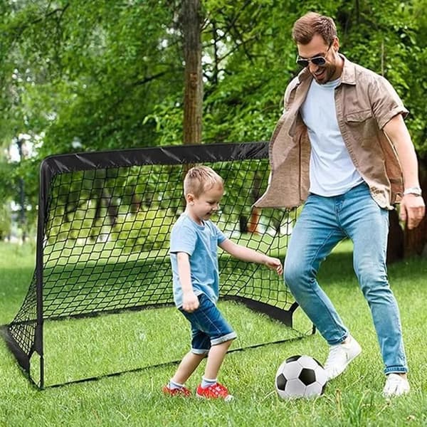 C Soccer Goal 6X4FT Blue Soccer Goal Net Fotboll Träning Nät Shooting Wall for Soccer Goals Shooting Wall