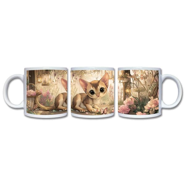 Tecknad Abessinier Katt Mugg