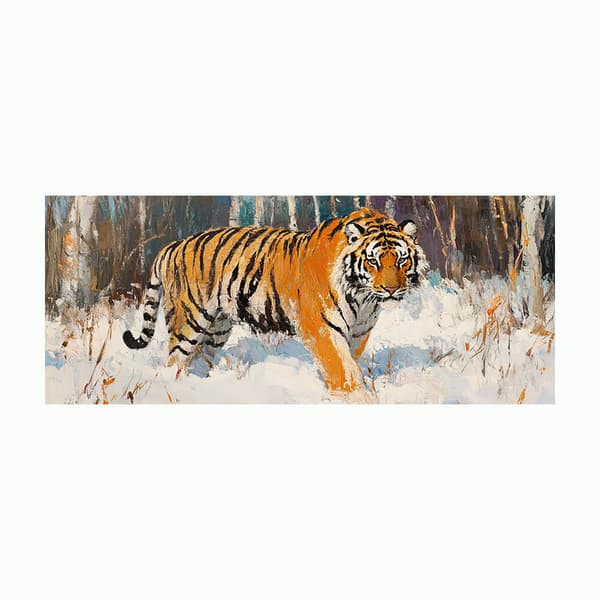 Dyr Tiger Oliemaleri Krus