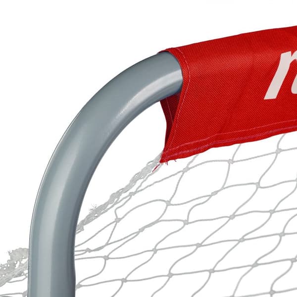 Relaxdays Fotbollsmål, set med 2, barn och vuxna, HLP: 110 x 150 x 75 cm, metall, stabil målnät för fotboll, röd
