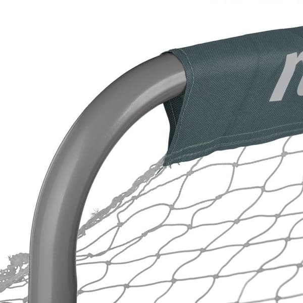 Relaxdays Fotbollsmål, set om 2, för barn och vuxna, metall, stabilt mål för fotboll, H x B x D: 110 x 150 x 75 cm, grå