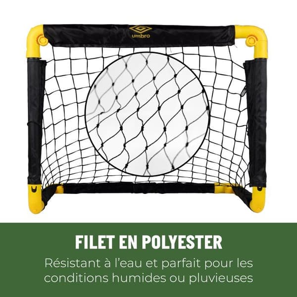 Vikbart fotbollsmål - Umbro - 50 x 44 x 44 CM - Svart/Gul - För barn och vuxna - Polypropen