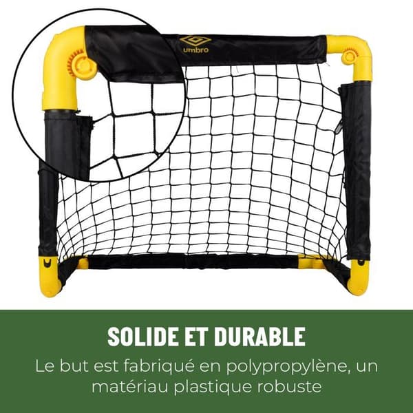 Vikbart fotbollsmål - Umbro - 50 x 44 x 44 CM - Svart/Gul - För barn och vuxna - Polypropen