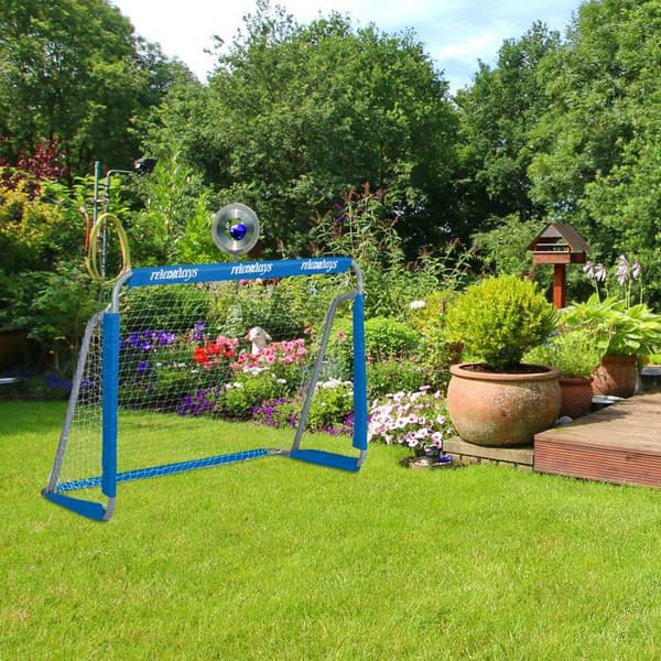 Fotbollsmål - Relaxdays - Metall - 110x152x74 cm - Grå/Blu - För barn och vuxna