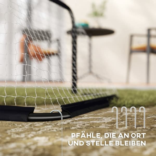 Fodboldmål Sæt, 90x36x60 cm, Sort