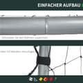 Miniatyrbild 4 av 9: Fotbollsmål, med PE-Net Tyg, 300x120x200 cm, Grå