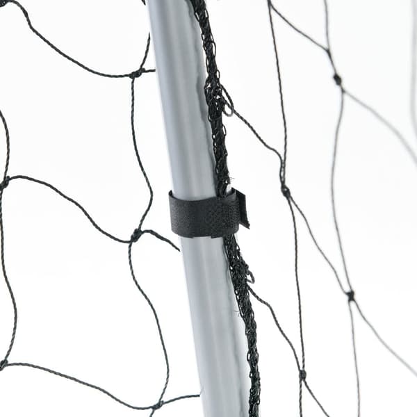 Fotbollsmål, med PE-Net Tyg, 300x120x200 cm, Grå