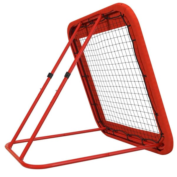 Fodbold Rebounder, 128x118x108-120 cm, Rød