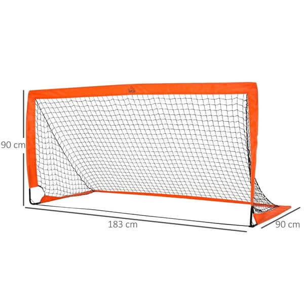 Fodboldmål, 183x90x90 cm, Orange