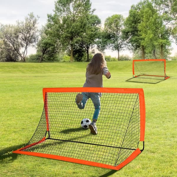 Fodboldmål, 183x90x90 cm, Orange
