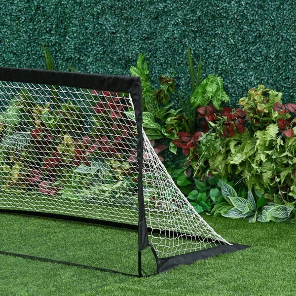 Fodboldmål Sæt, 186x90x89 cm, Sort