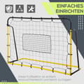 Miniatyrbillede 4 af 9: Fodbold Rebounder Mål, Kickback, 184x63x123 cm, Gul Sort