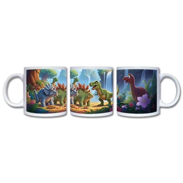 Barn Tecknade Dinosaurier Mugg