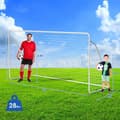 Miniatyrbillede 4 af 4: Fodboldmål Sæt, Bærbar 12x6 FT Ramme, Vejrbestandig Metal Konstruktion, Inkluderer Jordspyd