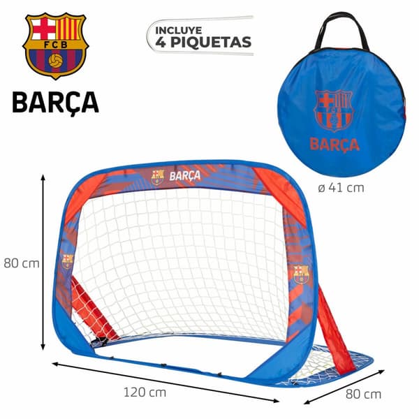 Sæt af to fodboldmål F.C. Barcelona 120 x 80 x 80 cm (2 enheder)