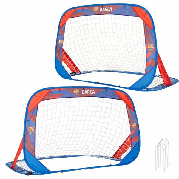 Sett med 2 fotballmål F.C. Barcelona 120 x 80 x 80 cm (2 enheter)