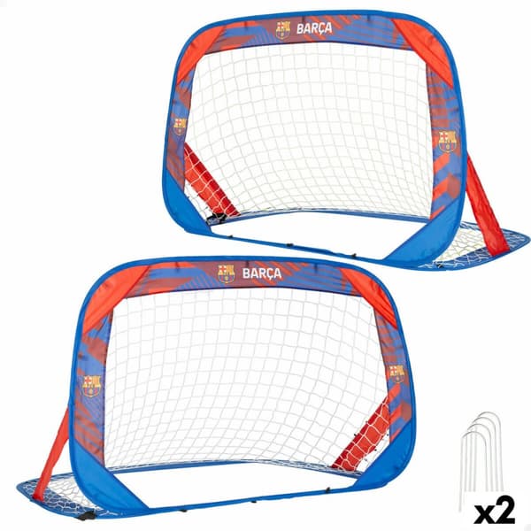 Sett med 2 fotballmål F.C. Barcelona 120 x 80 x 80 cm (2 enheter)