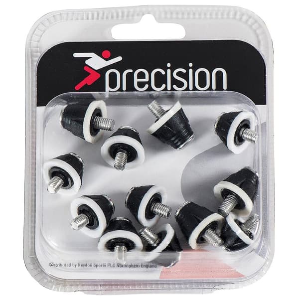 Precision Premier Pro Football Boot Studs Set White/Black One Size