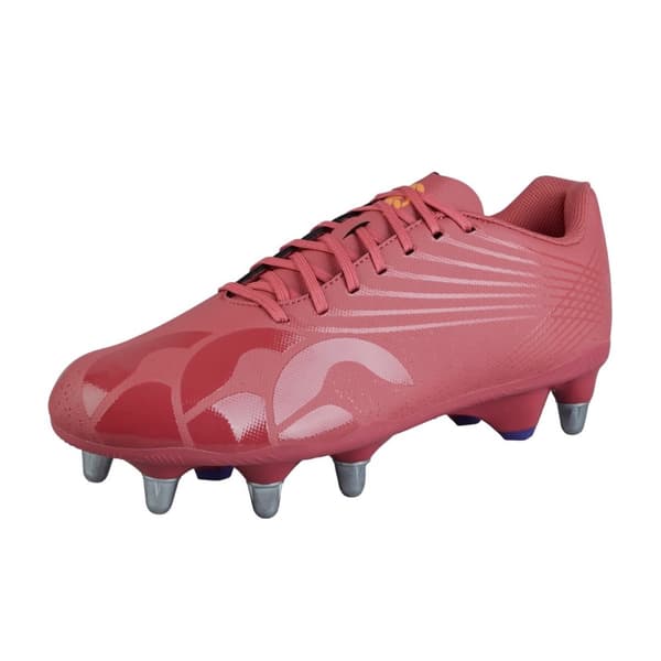 Canterbury Stampede Team 2025 Soft Ground Rugbystövlar för herrar Purple/Orange 13 UK