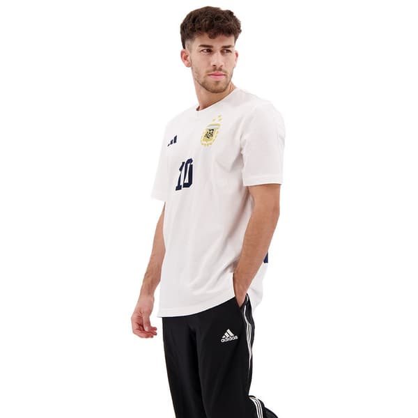 Adidas Kortærmet T-shirt Messi 10 Gfx Hvid M Mand