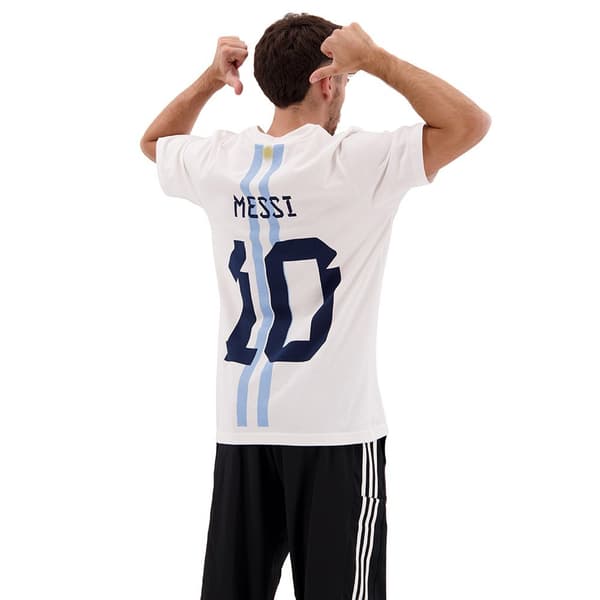 Adidas Kortærmet T-shirt Messi 10 Gfx Hvid M Mand