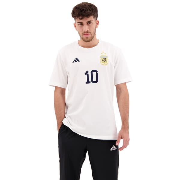 Adidas Lyhythihainen T-paita Messi 10 Gfx Valkoinen M Mies