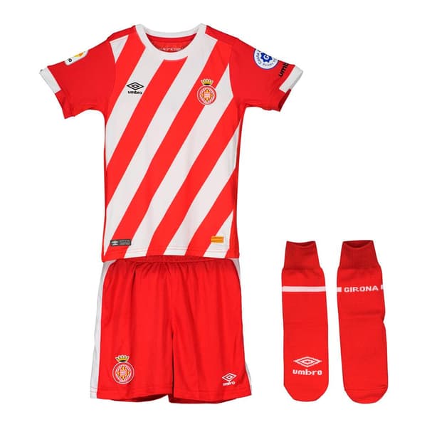 Umbro Hjemmekasse Girona Fc 18/19 Junior Sæt Rød,Hvid 24 Months-3 Years