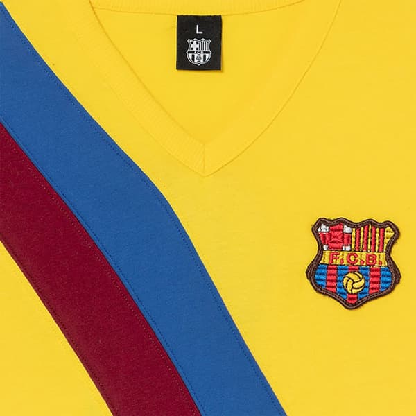 BarÇa Kortærmet T-shirt Johan Cruyff 1974-75 Gul 2XL Mand