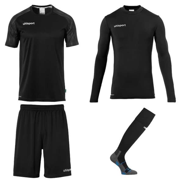Uhlsport Langærmet Målmandssæt Reaction Sort 164 cm Mand