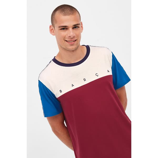 BarÇa Kortærmet T-shirt Tape Rød XL Mand