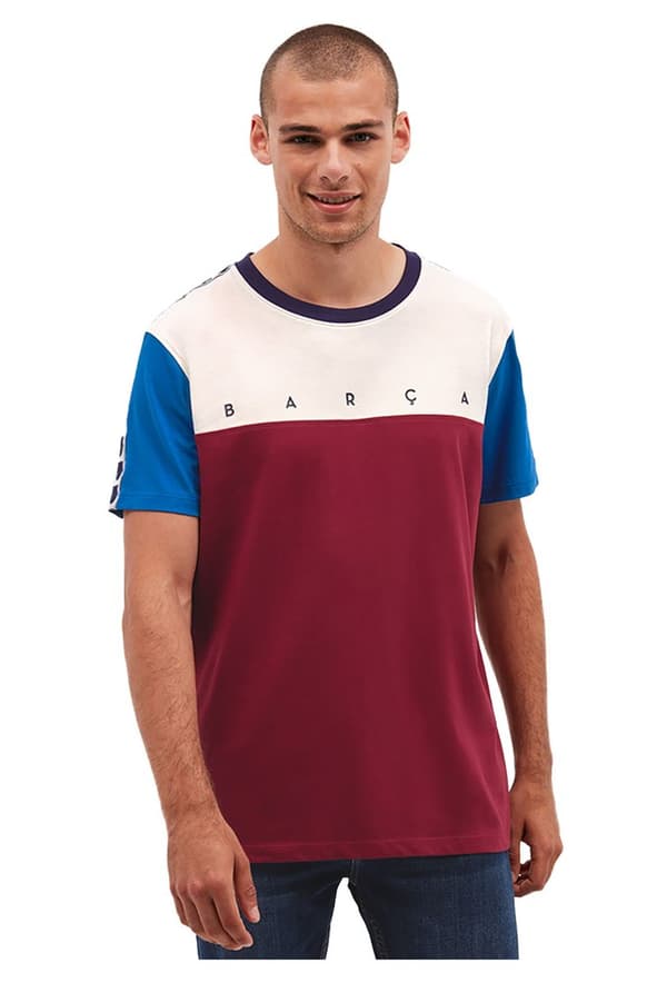 BarÇa Kortærmet T-shirt Tape Rød XL Mand
