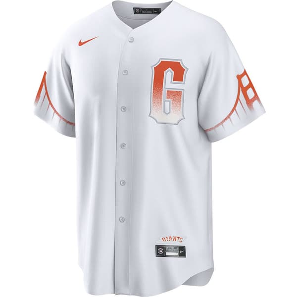 Nike Kortærmet T-shirt Mlb City Connect Official Replica Giants City Connect Hvid S