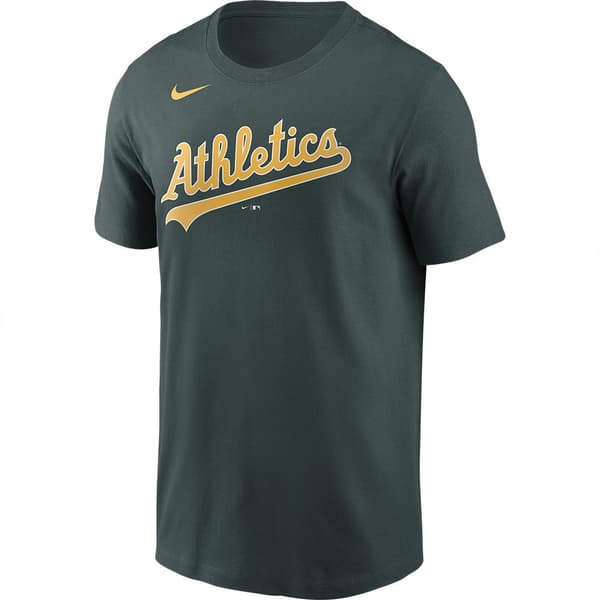 Nike Kortærmet T-shirt Mlb Oakland Athletics Wordmark Grøn L