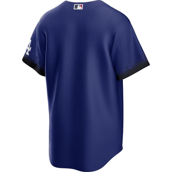 Nike Kortærmet T-shirt Mlb Official Replica La Dodgers Blå L