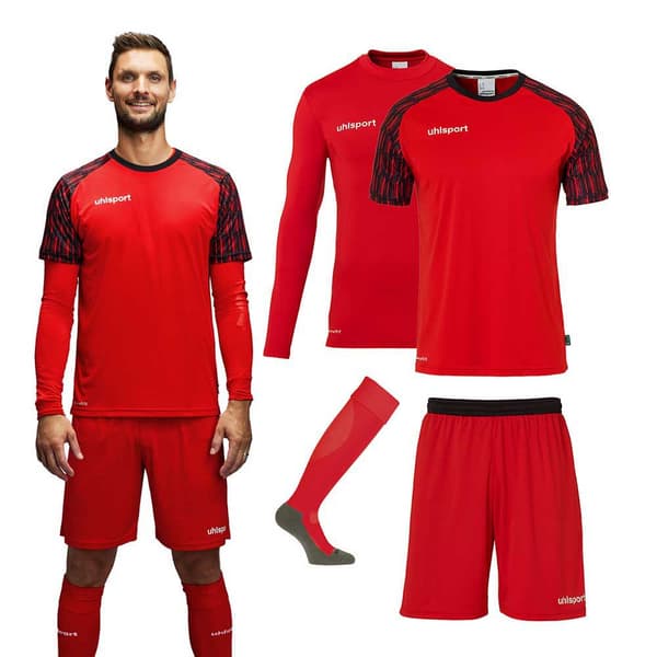 Uhlsport Målmandssæt Reaction Rød 2XL Mand
