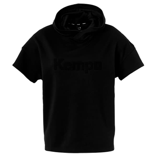 Kempa Kortærmet T-shirt Black & White Hooded Sort M Kvinde
